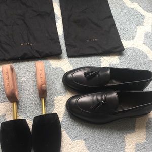 M. Gemi Black leather, Giusto Loafers,size 41